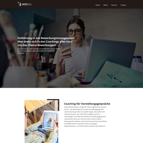 Web page design contest entry by designrocks