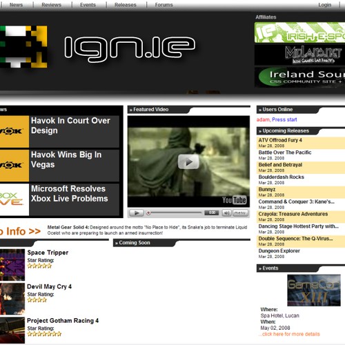 Irish Gaming Network Design by Gheist