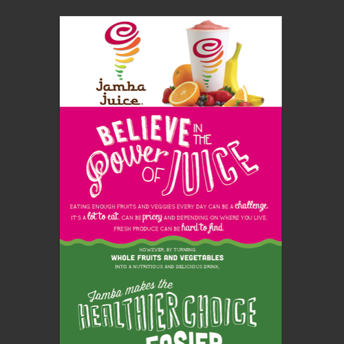 Create an ad for Jamba Juice Diseño de arnhival