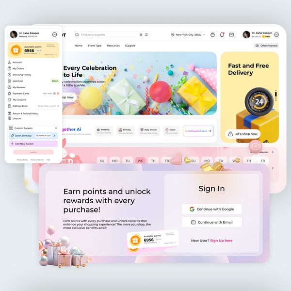 Party Planner Ai Website redesign