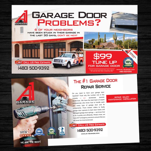 Designs | Create a 11 x 6 Garage Door Flyer | Postcard, flyer or print ...