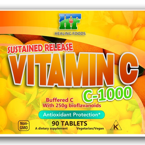 Design Vitamin C Pill Bottle | Product label contest