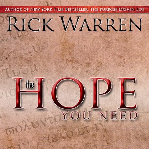 Design Rick Warren's New Book Cover Design by jDubbya