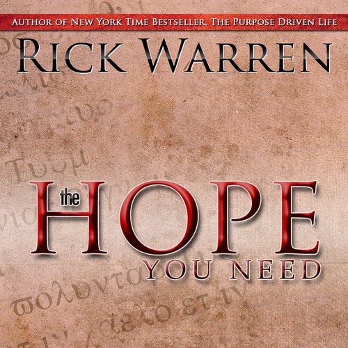 Design Rick Warren's New Book Cover Design réalisé par jDubbya