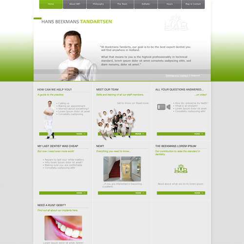 Create the next website design for Beekmans Tandartsenpraktijk Design por Neonblack