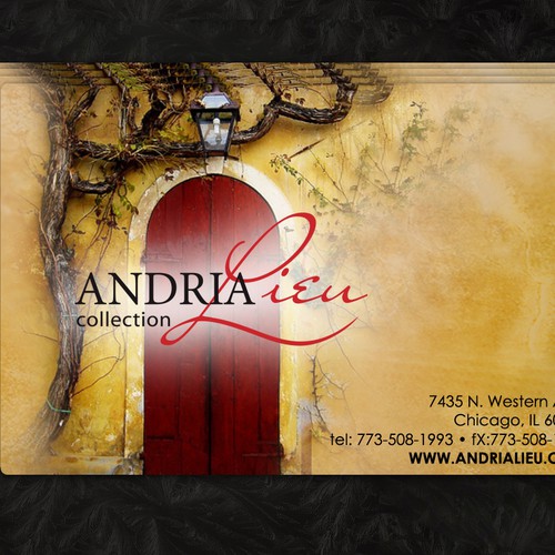 Create the next business card design for Andria Lieu Diseño de ladytee117
