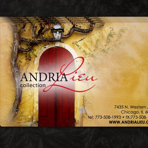 Create the next business card design for Andria Lieu Réalisé par ladytee117