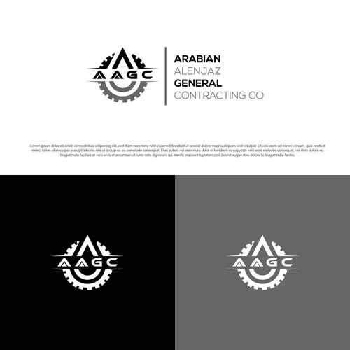 “Modern Industrial Logo for AAGC – Construction & Contracting Company” Design by Pixeldesigner77