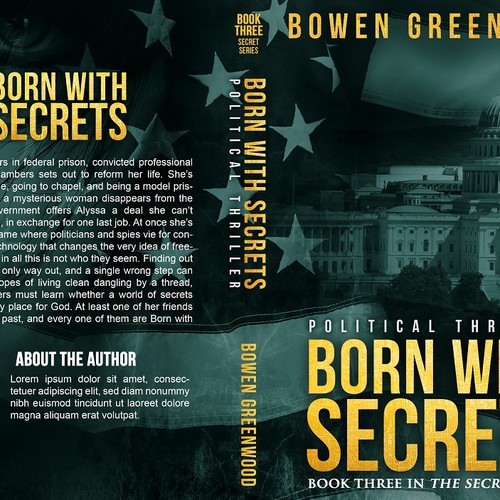 Book cover for a political thriller with Christian themes Design by sugarskullbaby ☠