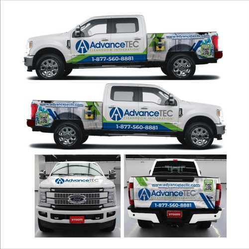 Design a Cutting-Edge, Classy Truck Wrap for AdvanceTEC – Highlighting Innovative Technology Design by e^design