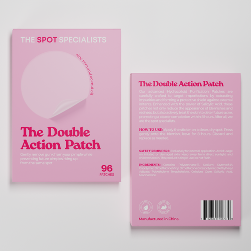 Pimple Patch PACKAGING to appeal to FEMALE BEAUTY user Design by Tamara.D