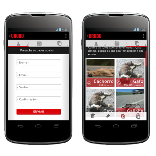 Sistema Urubu (Vulture System) Android Mobile App Design required Design réalisé par Irun S