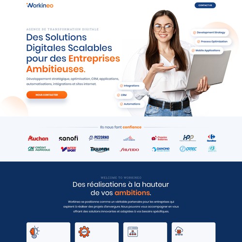 Proposta di design per un contest della categoria Design di sito web realizzata da AMPLE (Jasmin_A)