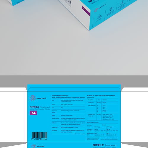 Design a Box for Medical Examination Gloves Design by Bromocorah99