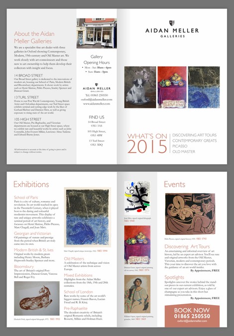 Art Gallery What's On Brochure | Brochure contest
