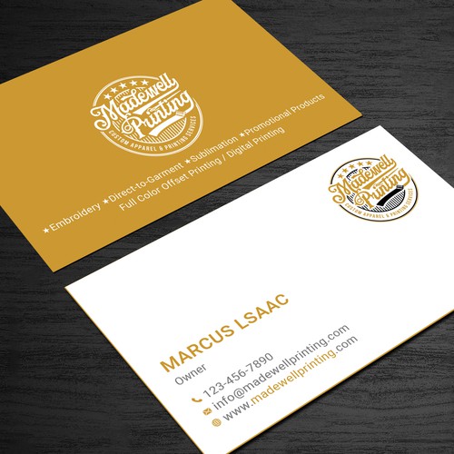 Business Card for a Custom Clothing/Product Business Design by Roni_