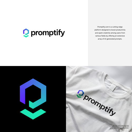 Modern, Simple and Sleek Logo for Promptify.com Design by Kreaton