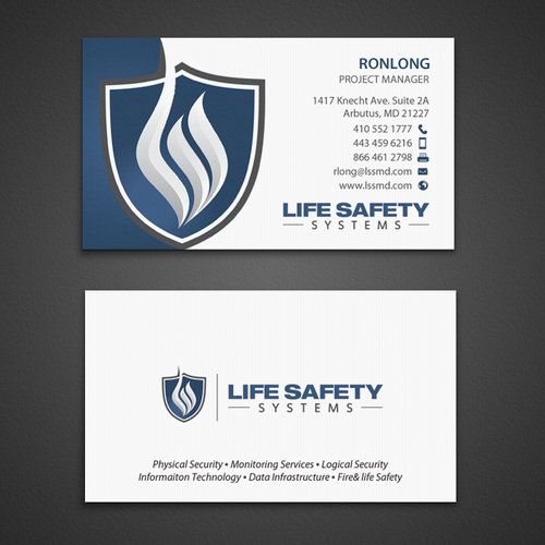 Business Card Template Life Safety Systems Business card contest