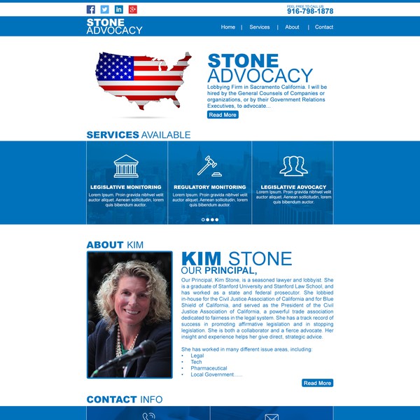 Design by HappyGFX titled "website Design for STONE ADVOCACY"