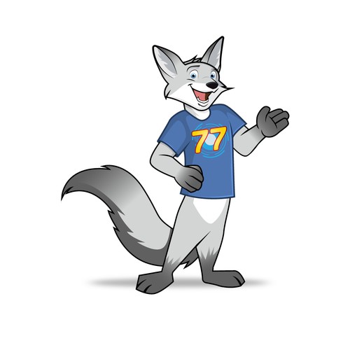 "silver fox 77" (cartoon/comic style) for our new website-ontwerp door RF.design