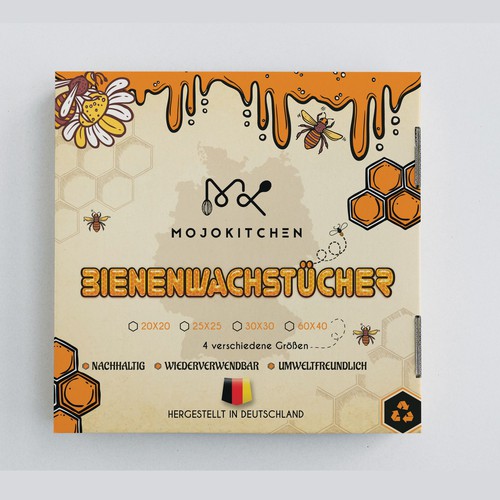 Modern Packaging for Beewax Wraps Made in Germany Design by Jatinder005