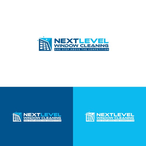 eye-catching window cleaning logo, appeals to homeowners. Design by Esui Studio