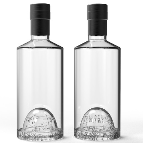 Broken Bones gin bottle Design by Iztok, Ivana (IZ+IV)