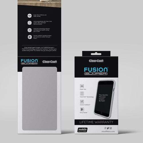 Designs Retail Packaging for ClearCoat Fusion Bumper World's
