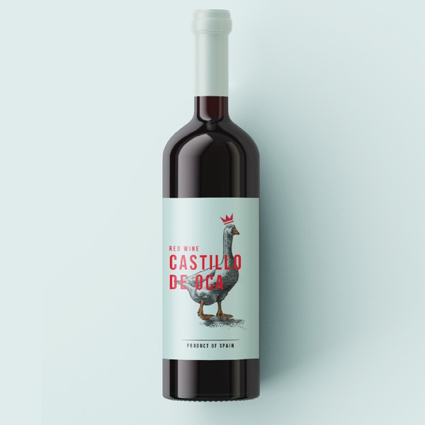 étiquette de vin "Castillo de Oca"