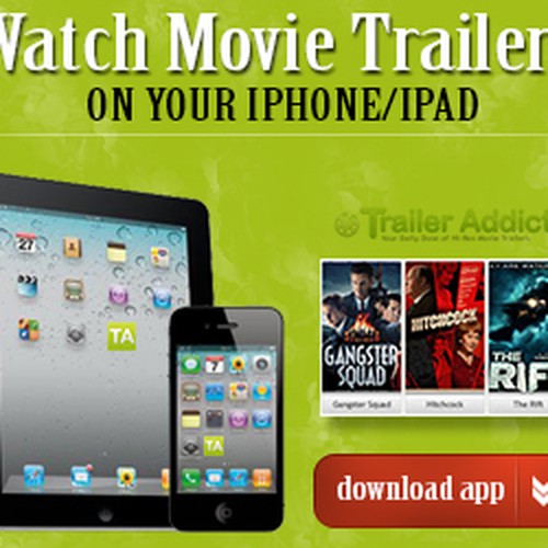 Help TrailerAddict.Com with a new banner ad Design by bluedesigns