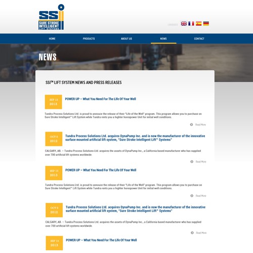 Tundra Process Solutions Ltd. needs a new website design Diseño de pixelR