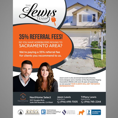 Create a captivating flyer for Real Estate Team Design by Dzhafir