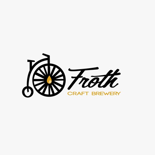 Create a distinctive hipster logo for Froth Craft Brewery Diseño de f.v.