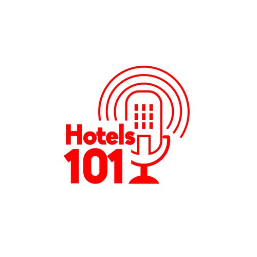 Create a logo for a podcast called - Hotels 101 - incorporate a hotel in the logo Design by i-ali