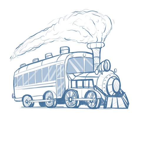Designs | School bus train | Other art or illustration contest