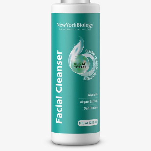 Create an updated facial cleanser label. Design by Rifat_Jishan