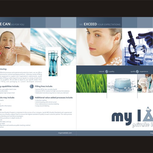 MYLAB Private Label 4 Page Brochure Design by creatives studio