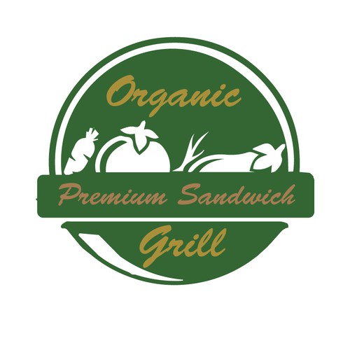Organic Grill Round Sticker Labels for Salads & Sandwiches | Stationery ...