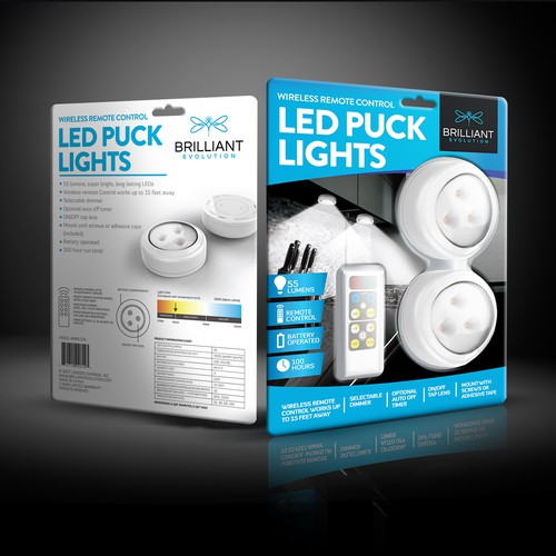 Brilliant Evolution LED White Puck Light With Remote (2-Pack) BRRC134 - The  Home Depot