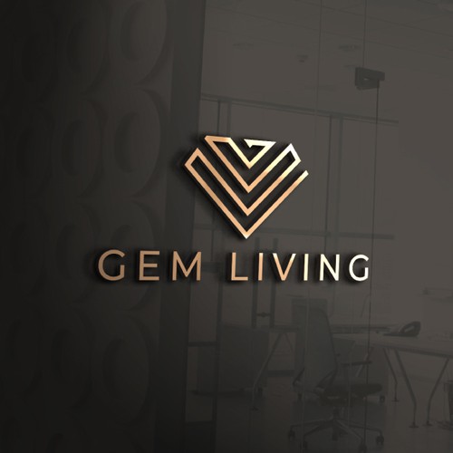 Geometrical, minimalist, modern brand design for Gem Living Design by ExclusiveDGN