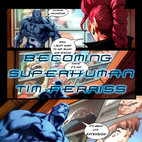 "Becoming Superhuman" Book Cover Diseño de rmorranis