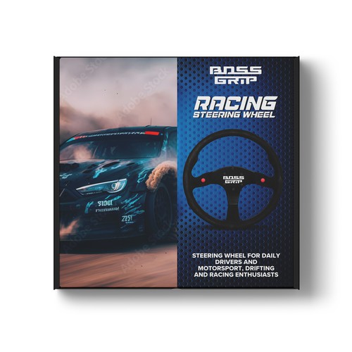 Steering wheel packaging Design by stuart-digital&print