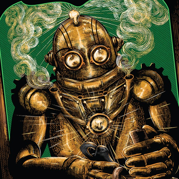 Steampunk Robot Poster Design
