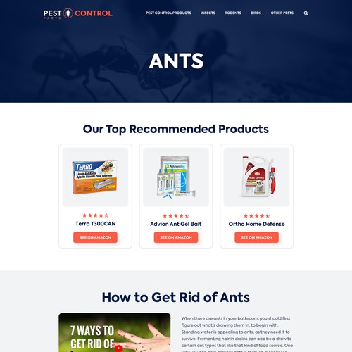 Exciting and fun web design for pest control website Design by TorToi
