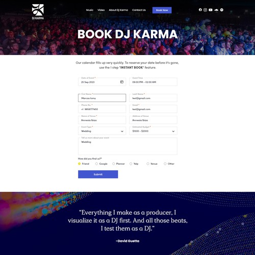 dj karma - playing good music since 2007 Design by ⚡️DesignBull⚡️
