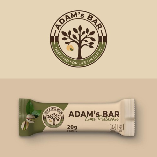 Adams Bar - Nutrition Bar for GLP1 patients Design by line2code
