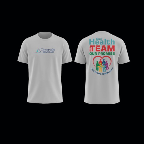 コンペ「Design the Winning Look for our T-Shirt – Our Team, Your Health: A Winning Combination」のデザイン by -Diamond Head-さん 
