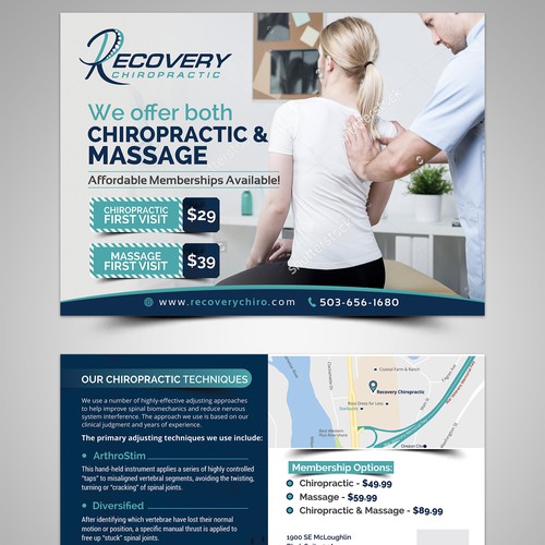 Chiropractic Post Card Mailer Design réalisé par FuturisticBug