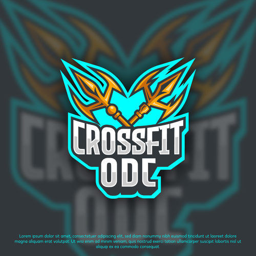 Logo pour une salle de CrossFit (France), thématique : trident, mer, odyssée, poseidon … Design by Kris1923