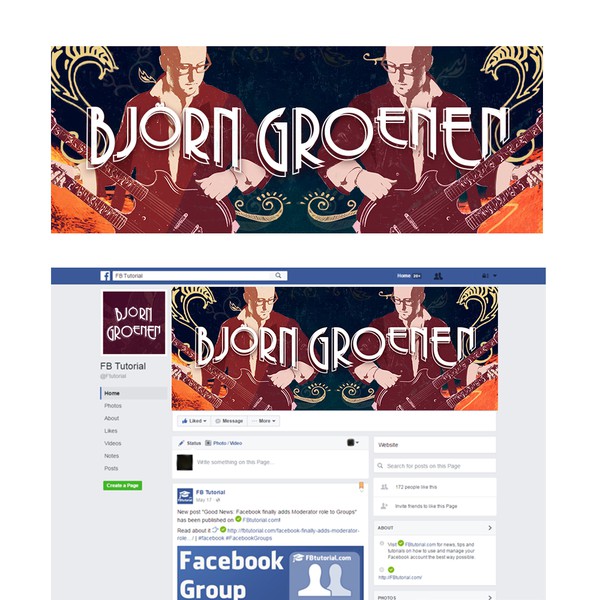 Design by Nidzdesigns titled "Facebook cover for journalist and writer "